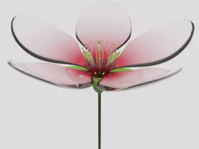 Glass Cherry Blossom 3D model
