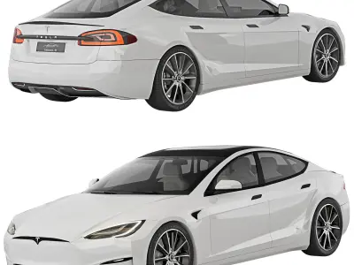 Tesla Model S Plaid 2021 3D model