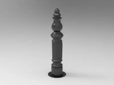 Decorative Steel Bollard Post 3D model