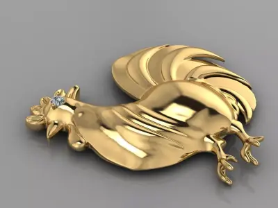 Chicken Pendant 3D print model