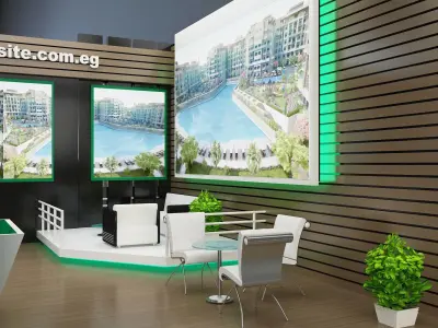 Booth Exhibition Stand a345 3D model purchase