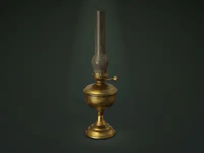 Oil Lantern PBR Game Ready Low-poly 3D model