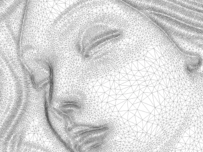 Flower Girl CNC bas-relief 3Dmodel wallart 3D print model
