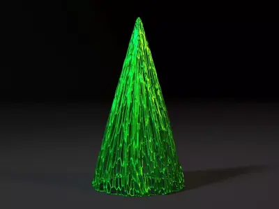Christmas tree 3D print model 2