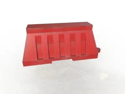 Plastic Road Barrier Low-poly 3D model