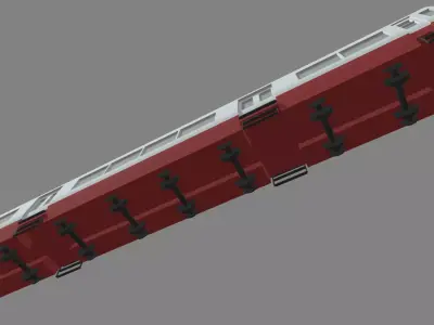 Low Poly Train 01 Low-poly 3D model