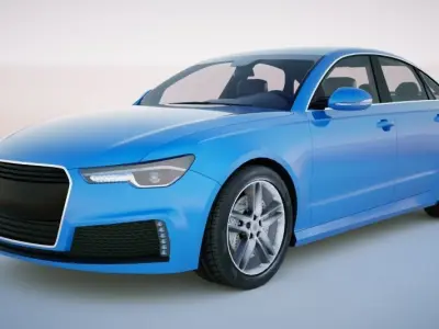 Generic Sedan v1 au6 Low-poly 3D model