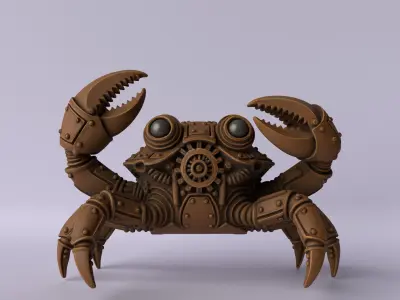 Steamcrab Steampunk Crab Sculpture 3D print model