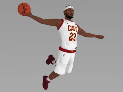 Lebron James ready for full color 3D printing  3D print model