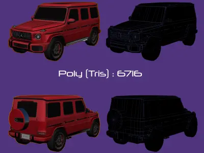 SUV Cars pack Low-poly 3D model