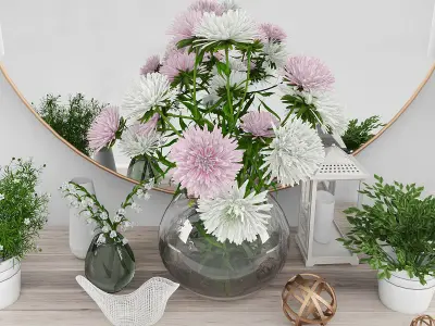 Decorative set-32 Low-poly 3D model