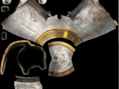 Egyptian cat god Low-poly 3D model