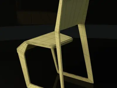 Cantilever Chair Low-poly 3D model