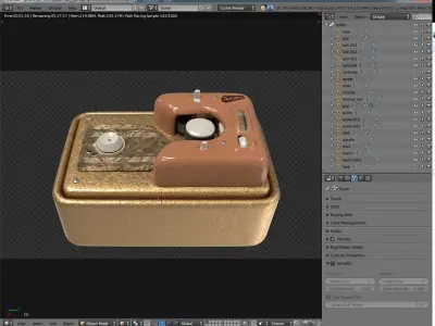 Tefifon vintage sewing machine 3D model