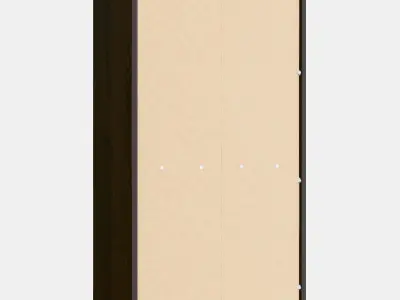 IDANAS High cabinet w gls-drs and 1 drawer 2 Low-poly 3D model