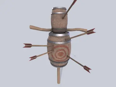 Training dummy Low-poly 3D model