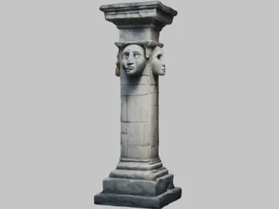 Ancient Stone Pillar - 3D Model Low-poly 3D model