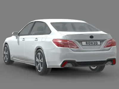 Toyota Crown RS Advance 2018 Low-poly 3D model