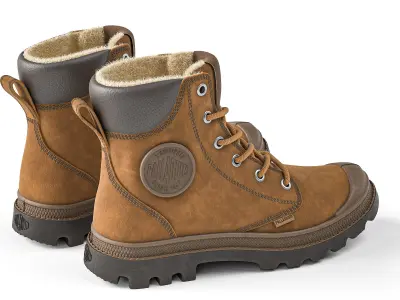 Boots street style Leather 3D model