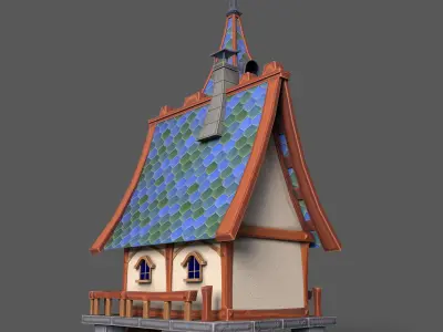 STYLIZED BUILDINGS  VOL1 Low-poly 3D model
