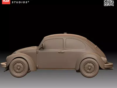 Volkswagen Beetle 1963 Classic Car Model Kit 3D print model