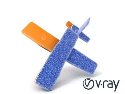 Cardboard Airplane Toy Craft model pack Low-poly 3D model