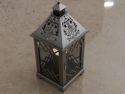 Ornamental Candle Lantern 3D model