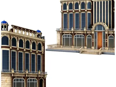  Luxury Building 1 Low-poly 3D model