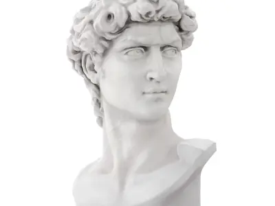 Bust of David Sculpture 3D model