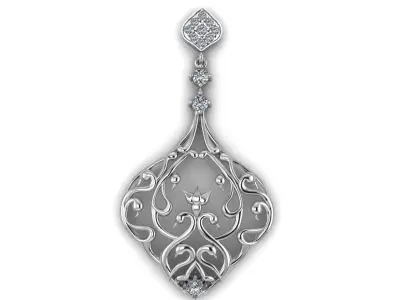 Diamond Earring 3D print model