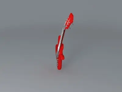 B C Rich Wave guitar Free 3D model
