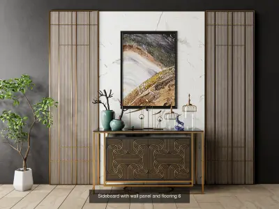 Sideboards paired with wall panel Collection No 2 of 16  models
