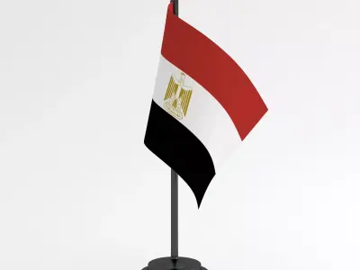 Table Flag Egypt 3D model