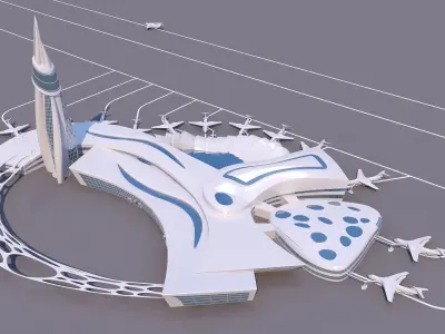 0048 - Airport Building 3D model