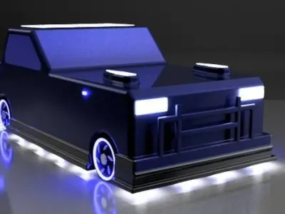 Custom Car Model Low-poly 3D model