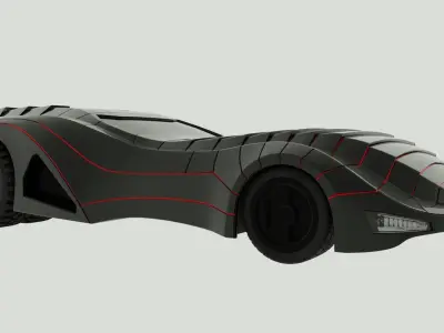 batmobil batman car Low-poly 3D model