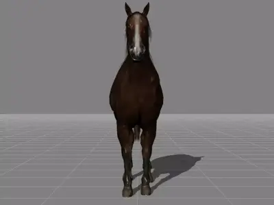 horse v1 Low-poly 3D model