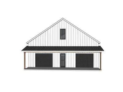 Barndominium House 076 -Archimple LLC Low-poly 3D model