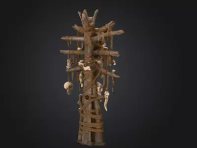 Forsaken Bone Totem Low-poly 3D model