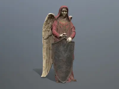 Woman Angel 1 Low-poly 3D model