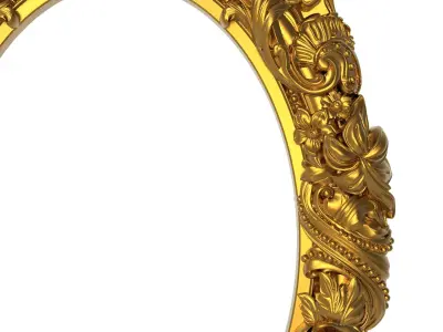  ASYMETRICAL carved frame  3D model