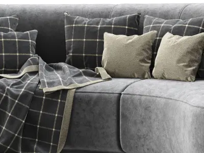 Annabel velour round sofa VS09  3D model