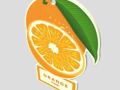 Air Freshener Orange Low-poly 3D model
