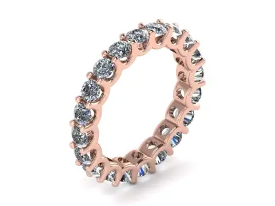 U Shaped Eternity Ring 2 point 8 mm stone size swiss 8 and EU48 3D print model