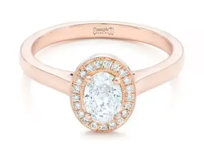 Custom Diamond Engagement Ring 3D print model