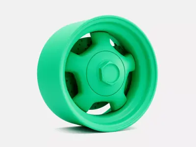 15x8 American Racing Hammer Wheel and Brake 3D print model