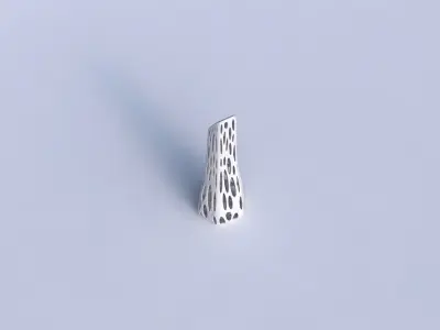 Vase top bent hexagon with smooth organic lattice 3D print model