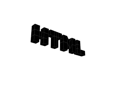 HTML Logo v1 001 Low-poly 3D model