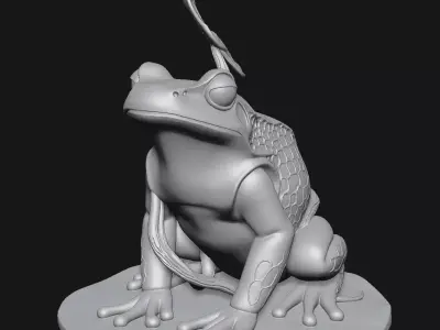 Frog sculpture 3D print model purchase