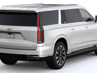 Cadillac Escalade Luxury  ESV Luxury Platinum 2025 3D model